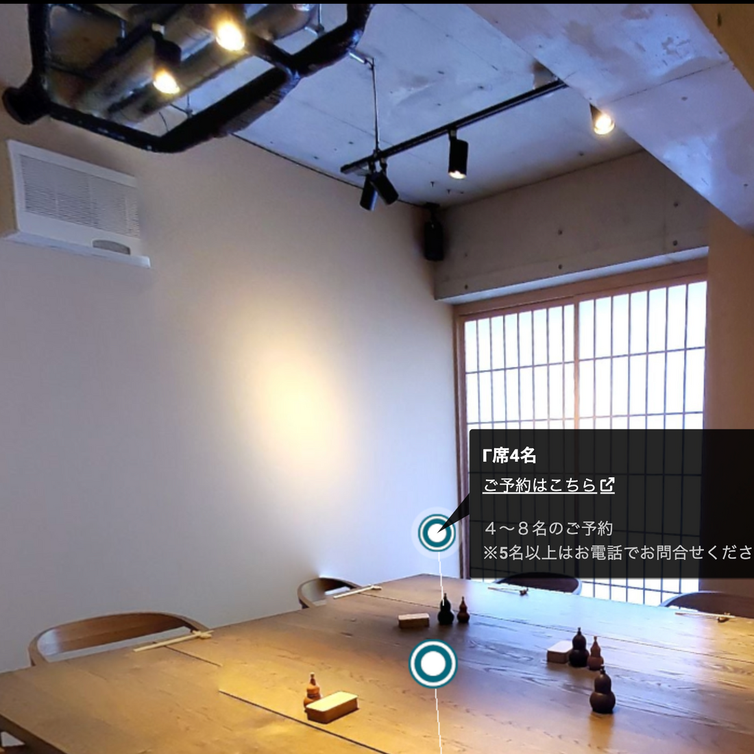 ディナーコース(Г席4名)